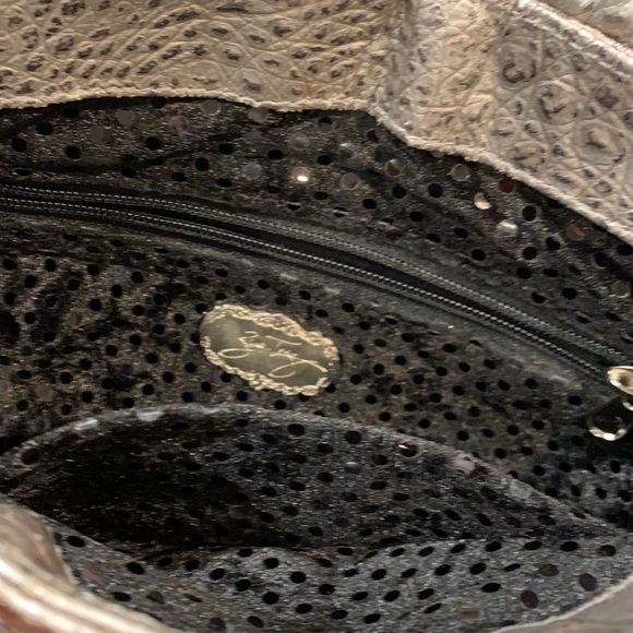 Leather and print crocodile silver - Picture 4 of 4